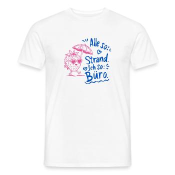 Everyone Beach Me Office Doodle - Men's T-Shirt - white - Front - AI Model Male 178 dark (178cm)