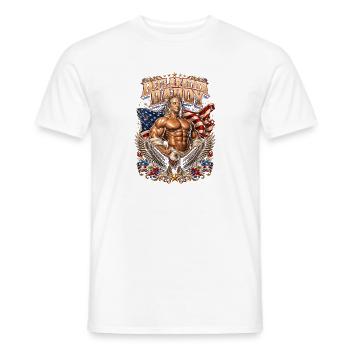 Statement by Papa Ben Franklin Funny 4th of July - Men's T-Shirt - white - Front - AI Model Male 178 dark (178cm)
