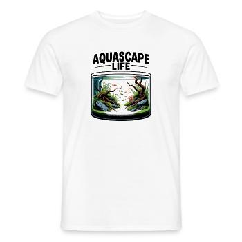 Aquascape Life Rêve d’Aquascaping - T-shirt homme - blanc - Devant - AI Model Male 178 dark (178cm)