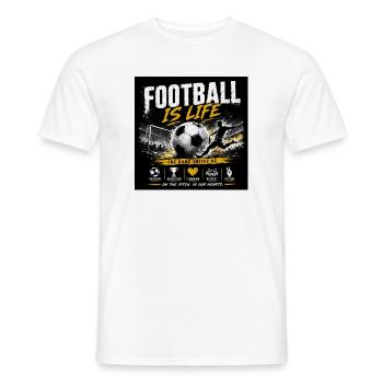 Fußball ist Leben - Männer T-Shirt - Weiß - Vorne - AI Model Male 178 dark (178cm)