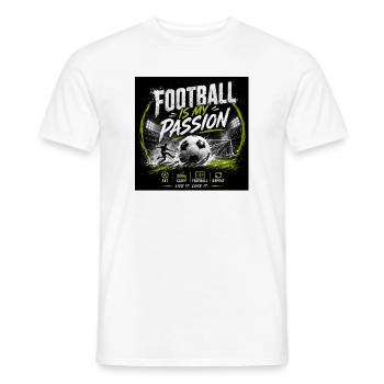 Football My passion - Men's T-Shirt - white - Front - AI Model Male 178 dark (178cm)