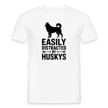 Husky Sprüche Huskies Lustiges Husky Geschenk - Männer T-Shirt - Weiß - Vorne - AI Model Male 178 dark (178cm)