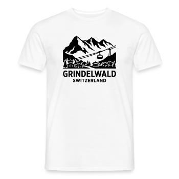 Grindelwald, Suisse - T-shirt homme - blanc - Devant - AI Model Male 178 dark (178cm)