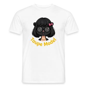 Taupe-Model, und du wirst schöner sein - Männer T-Shirt - Weiß - Vorne - AI Model Male 178 dark (178cm)