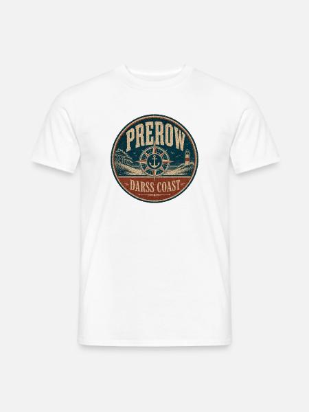 Prerow Darss Coast Vintage Maritim - Männer T-Shirt - Weiß