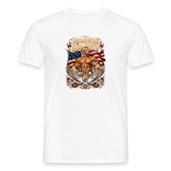 Déclaration de Papa Alexander Hamilton, 4 juillet - T-shirt homme - blanc - Devant - AI Model Male 178 dark (178cm)