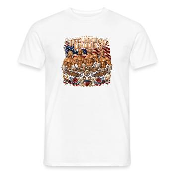 Déclaration des Pères fondateurs le 4 juillet - T-shirt homme - blanc - Devant - AI Model Male 178 dark (178cm)