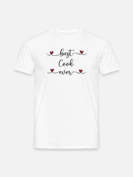 Bester Koch aller Zeiten, Herz - Männer T-Shirt - Weiß