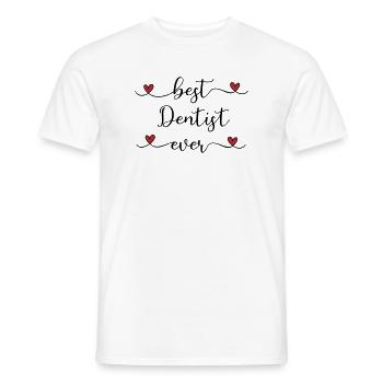 Best Dentist ever - Men's T-Shirt - white - Front - AI Model Male 178 dark (178cm)