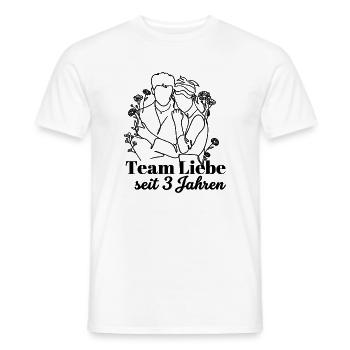 Team Liebe seit 3 Jahren Jahrestag Geschenk Paar - Männer T-Shirt - Weiß - Vorne - AI Model Male 178 dark (178cm)