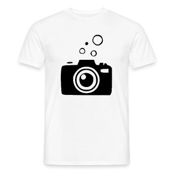 Cadeau de plongée pour plongeur caméra caméra sous-marine - T-shirt homme - blanc - Devant - AI Model Male 178 dark (178cm)
