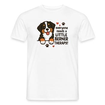 Bernese Mountain Dog Little Berner Therapy Dog Humor - Men's T-Shirt - white - Front - AI Model Male 178 dark (178cm)