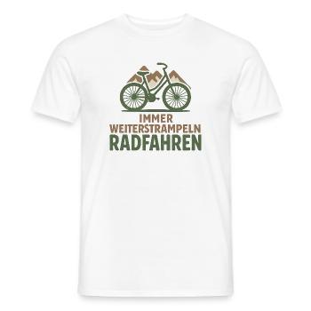 Immer Weiterstrampeln Radfahren - Männer T-Shirt - Weiß - Vorne - AI Model Male 178 dark (178cm)
