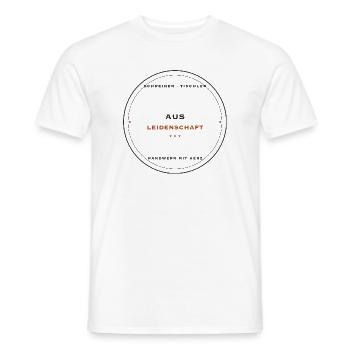AUS Leidenschaft – Handwerk mit Herz - Männer T-Shirt - Weiß - Vorne - AI Model Male 178 dark (178cm)