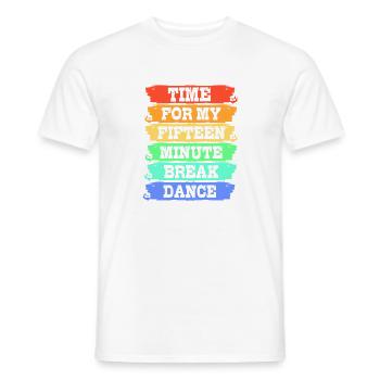 Breakdancing - Men's T-Shirt - white - Front - AI Model Male 178 dark (178cm)