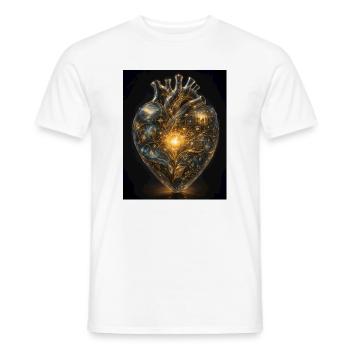 Heart of networking - Men's T-Shirt - white - Front - AI Model Male 178 dark (178cm)