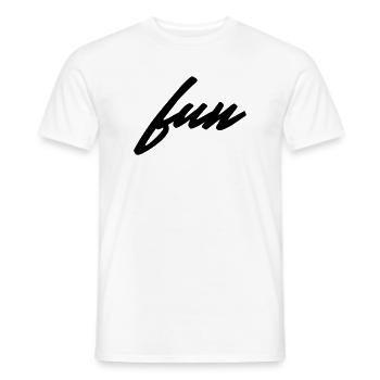 T-shirt minimaliste amusant - T-shirt homme - blanc - Devant - AI Model Male 178 dark (178cm)