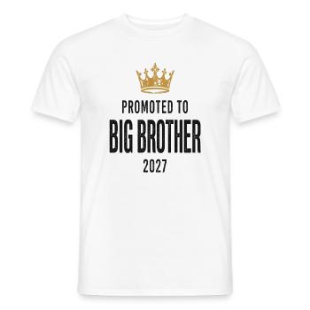 PROMU AU BIG BROTHER 2027 - T-shirt homme - blanc - Devant - AI Model Male 178 dark (178cm)