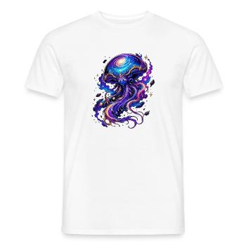 Galaxie des méduses galactiques - T-shirt homme - blanc - Devant - AI Model Male 178 dark (178cm)