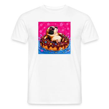 Choupie donut - Men's T-Shirt - white - Front - AI Model Male 178 dark (178cm)