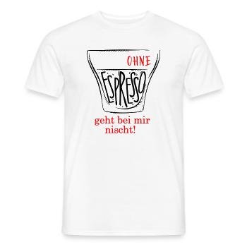 Espresso - Männer T-Shirt - Weiß - Vorne - AI Model Male 178 dark (178cm)