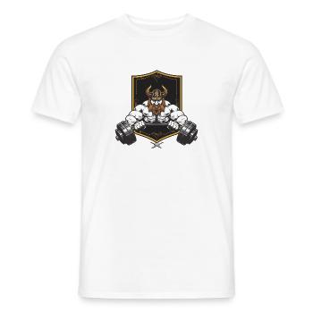 Viking Fitness Dumbbell Design - Men's T-Shirt - white - Front - AI Model Male 178 dark (178cm)