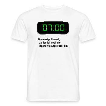 Die einzige Uhrzeit - Männer T-Shirt - Weiß - Vorne - AI Model Male 178 dark (178cm)