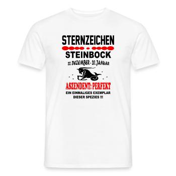 Steinbock Sternzeichen Horoskop Aszendent Perfekt - Männer T-Shirt - Weiß - Vorne - AI Model Male 178 dark (178cm)