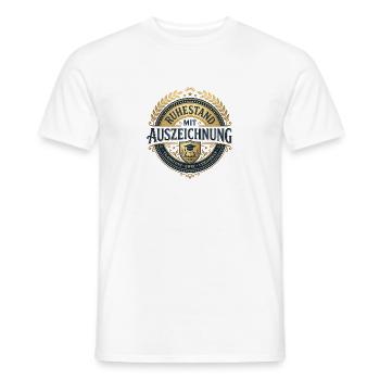 Ruhestand mit Auszeichnung – Elegantes Design - Männer T-Shirt - Weiß - Vorne - AI Model Male 178 dark (178cm)