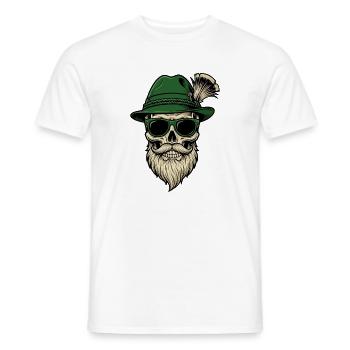 Traditional costume replacement folk festival Bavaria gift - Men's T-Shirt - white - Front - AI Model Male 178 dark (178cm)