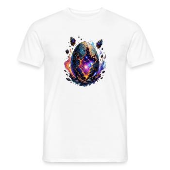 Feu de l’Œuf de la Coquille Cosmique - T-shirt homme - blanc - Devant - AI Model Male 178 dark (178cm)