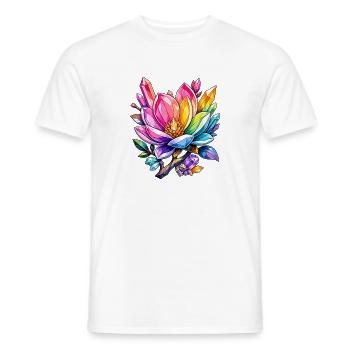Crystal Blossoms Rainbow Colors - Men's T-Shirt - white - Front - AI Model Male 178 dark (178cm)