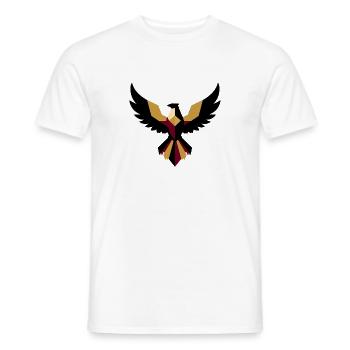 Minimal Phoenix Bold Myth Streetwear - Men's T-Shirt - white - Front - AI Model Male 178 dark (178cm)