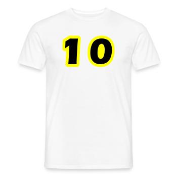 10 Symbole numérique - T-shirt homme - blanc - Devant - AI Model Male 178 dark (178cm)