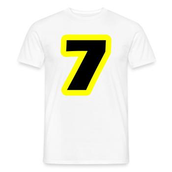 7 Symbole numérique - T-shirt homme - blanc - Devant - AI Model Male 178 dark (178cm)