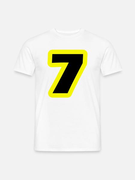 7 Symbole numérique - T-shirt homme - blanc