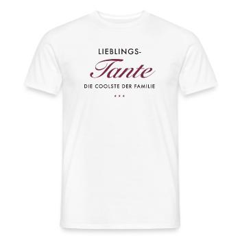 LieblingsTante Eleganz - Männer T-Shirt - Weiß - Vorne - AI Model Male 178 dark (178cm)