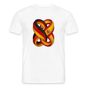Flags of Spain and Germany - Men's T-Shirt - white - Front - AI Model Male 178 dark (178cm)