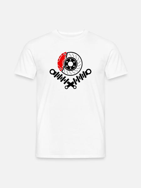 Suspension Tuning Brake Disc and Shock Absorber - Men's T-Shirt - white