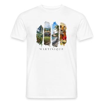 Martinique Travel – Karibik Strand & Kultur Motiv - Männer T-Shirt - Weiß - Vorne - AI Model Male 178 dark (178cm)