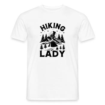 Randonneuse Randonnée Montagneuse Filles - T-shirt homme - blanc - Devant - AI Model Male 178 dark (178cm)