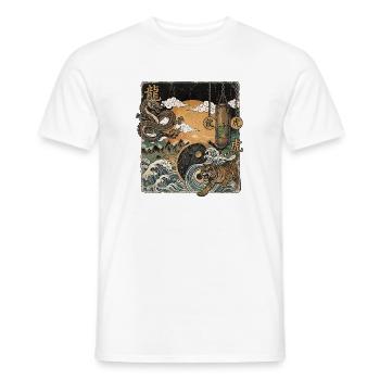 Asiatisches Boxen - Männer T-Shirt - Weiß - Vorne - AI Model Male 178 dark (178cm)