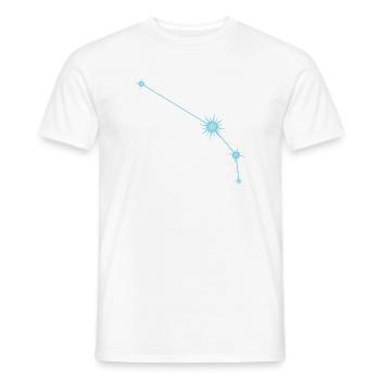 Constellation des étoiles du Bélier Signe du zodiaque Bleu pastel - T-shirt homme - blanc - Devant - AI Model Male 178 dark (178cm)