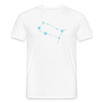 Gemini Star Constellation Zodiac Sign Pastel Blue - Men's T-Shirt - white - Front - AI Model Male 178 dark (178cm)