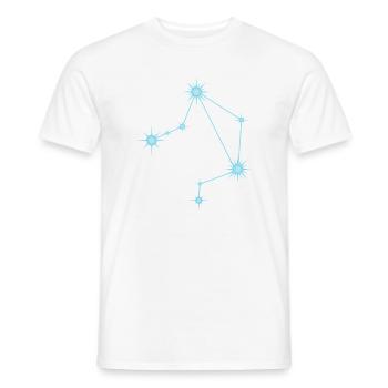 Libra Star Constellation Zodiac Sign Pastel Blue - Men's T-Shirt - white - Front - AI Model Male 178 dark (178cm)