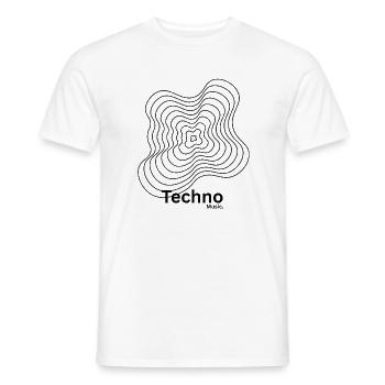 Contour Bloom Pattern - Men's T-Shirt - white - Front - AI Model Male 178 dark (178cm)