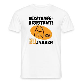 Comic Geburtstag 20 Jahre Happy Birthday - Männer T-Shirt - Weiß - Vorne - AI Model Male 178 dark (178cm)