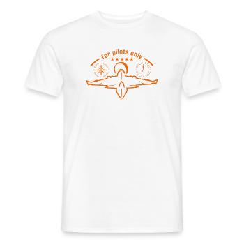 pilots_only - Männer T-Shirt - Weiß - Vorne - AI Model Male 178 dark (178cm)