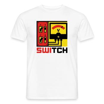 Electrical Box Switch Panel Graphic - Men's T-Shirt - white - Front - AI Model Male 178 dark (178cm)