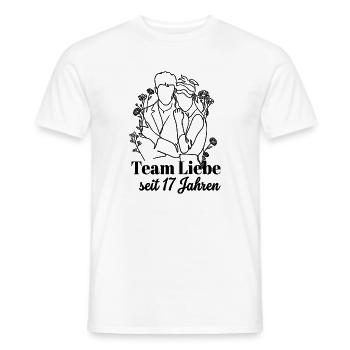 Team Liebe seit 17 Jahren Jahrestag Geschenk Paar - Männer T-Shirt - Weiß - Vorne - AI Model Male 178 dark (178cm)